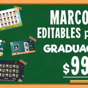 Imagen de portada para Curso online Marcos editables para graduación
