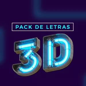 Imagem de capa para o Curso online PACK DE IMAGEM - LETRAS 3D LED AZUL