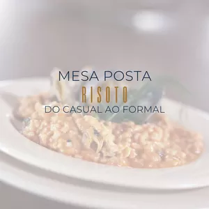 Imagem de capa para o Curso online Mesa Posta de Risoto - do casual ao formal