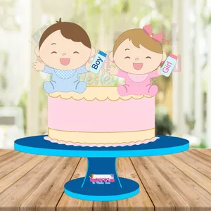 Imagem de capa para o Curso online Topo Chá Revelação Bebês (Arquivo de corte)