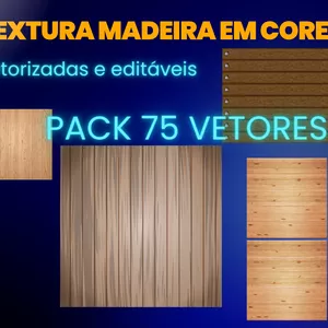Imagem de capa para o Curso online Pack Arte em corel textura madeira vetorizadas 