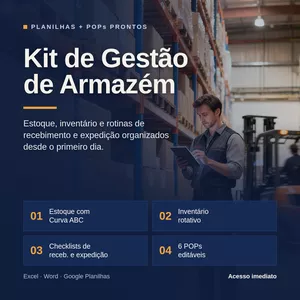Imagem do curso Kit de Gestão de Armazém: Planilhas e POPs Prontos