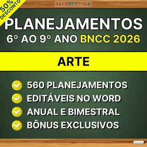 Imagem do curso ARTE - Planejamentos do 6º ao 9º ano - BNCC 2026