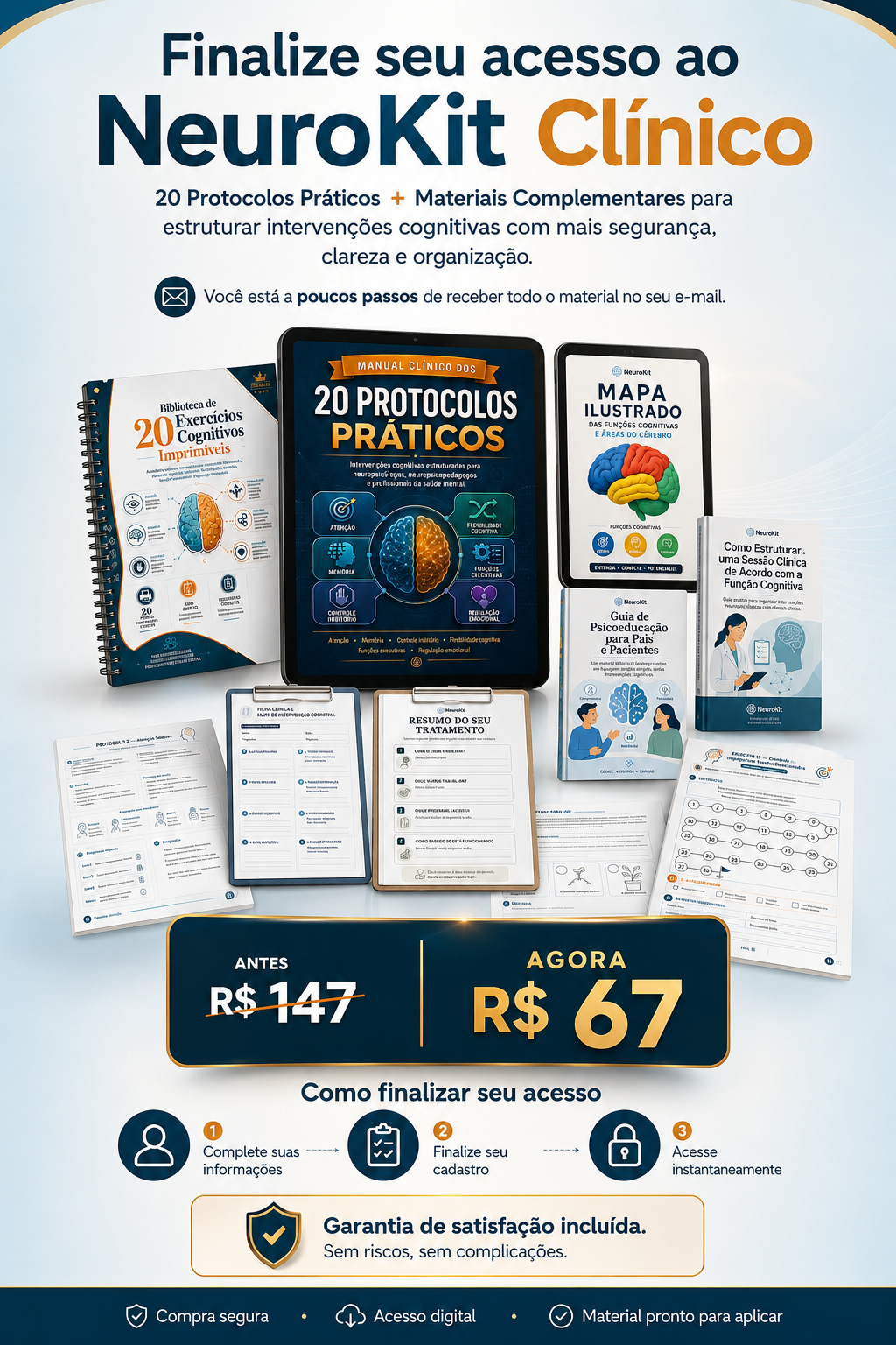 NeuroKit - 20 Protocolos + 60 Exercícios de Intervenção Cognitiva (+6 ...