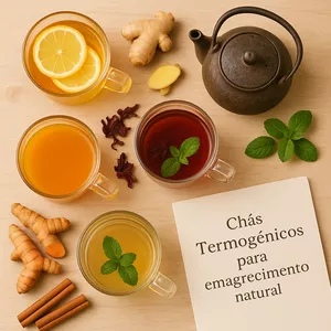Imagem de capa para o Ebook Chás Termogênicos para Emagrecimento Natural