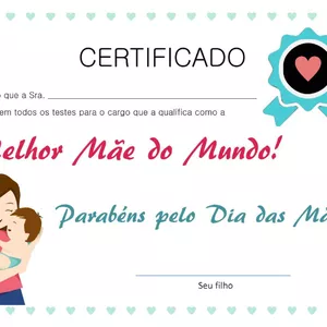 Imagem de capa para o Ebook Certificado Dia das Mães 