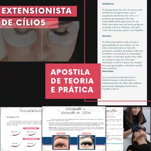 Imagem de capa para o Ebook Apostila Curso Extensionista de Cílios