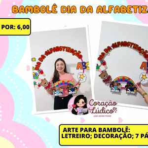 Imagem de capa para o Ebook 🌈Bambolê - Dia da Alfabetização 