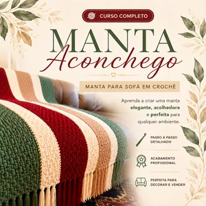 Imagem de Manta aconchego | Manta para sofá em crochê criado por Samuel Ramos | Blog do Crochê na hotmart