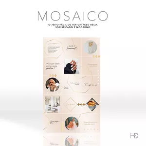 Imagem de capa para o Curso online MOSAICO - Template Instagram