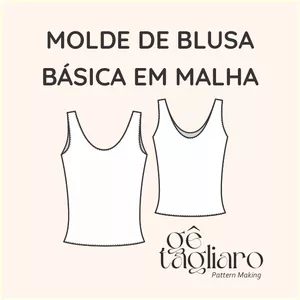 Imagem de capa para o Curso online Molde de blusa básica de malha