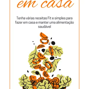 Imagem de capa para o Ebook Receitas Fit em Casa - Tenha várias receitas Fit e simples para fazer em casa e manter uma alimentação saudável