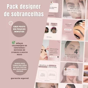 Imagem de capa para o Curso online  Pack Designer de Sobrancelhas