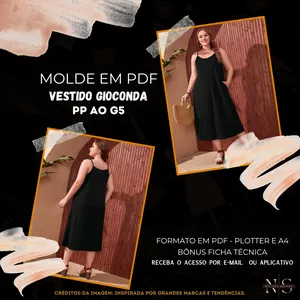 Imagem de capa para o Curso online 🧵[Molde em PDF] - Vestido Gioconda ID 4364126 [PP ao G5]✨