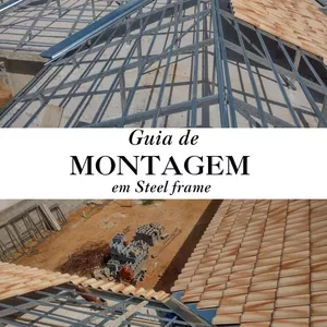 Imagem de capa para o Ebook Estrutura em aço galvanizado para telhado residencial