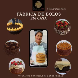 Imagem de capa para o Curso online Fábrica de bolos em casa - Faturando com delivery e encomendas