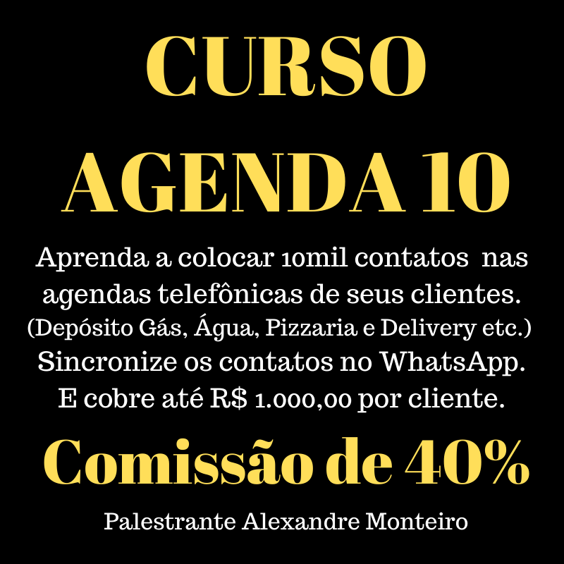 Imagem de CURSO AGENDA 10 criado por ALEXANDRE MONTEIRO na hotmart