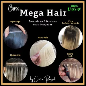 Curso Curso de Mega Hair Completo 6 em 1.