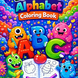 Cover image for Ebook Monster Alphabet Coloring Book – Fun Learning from A to Z