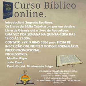 Imagem de capa para o Curso online CURSO DE BÍBLIA ONLINE