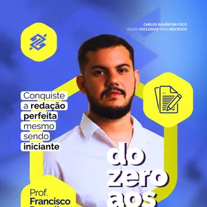 Imagem do curso  Redação Banco do Brasil do zero ao 90+: curso completo e detalhado