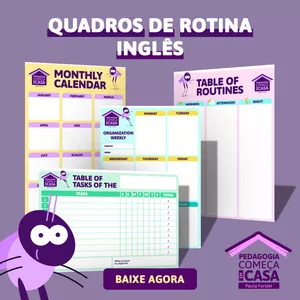 Imagem de capa para o Ebook Quadros de rotina - modelo Inglês