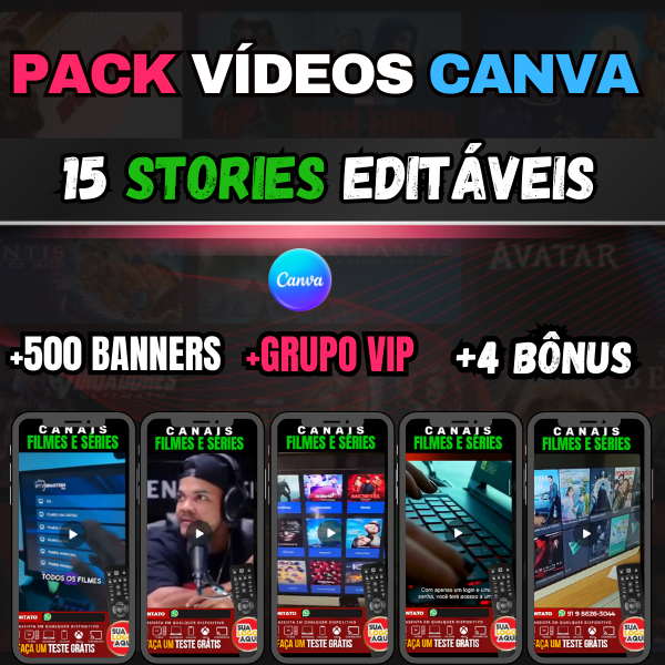 Imagem do curso Pack Vídeos Canva - 15 Stories Editáveis