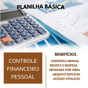 Imagem de capa para o Ebook Planilha Básica de Controle Financeiro Pessoal