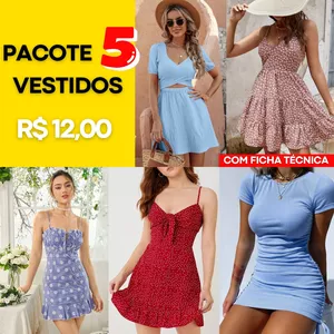 Imagem de capa para o Ebook Pacote 5 Vestidos - Molde em PDF