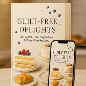 Cover image for Ebook Guilt-Free Delights - 200 Gluten-Free, Sugar-Free, and Dairy-Free Recipes