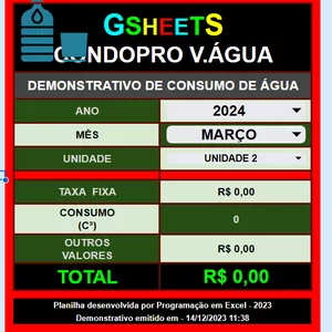 Imagem de capa para o Curso online GSHEETS CONDOPRO V.ÁGUA