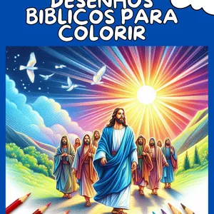 Imagem de capa para o Ebook Desenhos biblicos para colorir