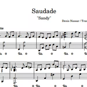 Imagem de capa para o Ebook Saudade  [Partitura para Piano]