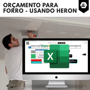 Imagem de capa para o Curso online PLANILHA PARA ORÇAMENTO DE FORRO UTILIZANDO CÁLCULO DE HERON