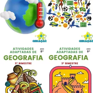 Imagem de capa para o Ebook 3º BIM ATIVIDADES ADAPTADAS DE GEOGRAFIA 6º AO 9º ANO