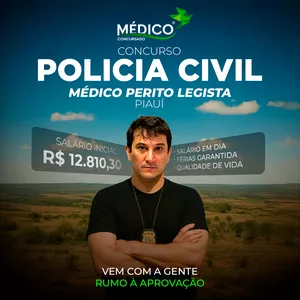 Imagem do curso Médico Perito Polícia Civil do Piauí: Curso Preparatório Específicas + Inespecíficas - Médico Concursado®