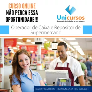 Imagem de capa para o Curso online Operador de Caixa e Repositor de Supermercado