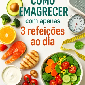 Imagem de capa para o Ebook Como Emagrecer com apenas 3 refeições ao dia 