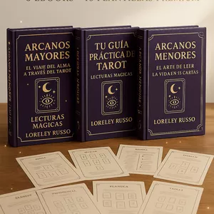 Imagen de portada para Ebook Mega Pack Lecturas Mágicas: Tarot Completo + Plantillas Premium para Leer con Intuición y Seguridad