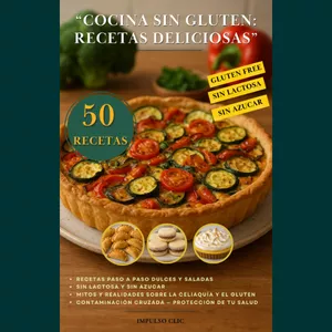 Imagen de portada para Ebook Cocina sin Gluten " 50 Recetas Deliciosas"