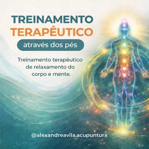 Imagem de capa para o Curso online Treinamento Relaxamento do corpo e mente, através dos pés 