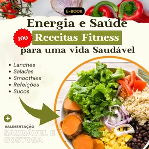 Imagem de 100 Receitas Fitness Para Uma Vida Saudável criado por Virtude Intelectual na hotmart