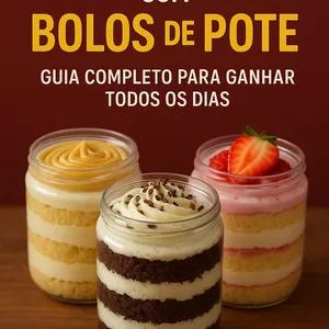 Imagem de capa para o Ebook Guia Completo: Do Zero ao Lucro com Bolos de Pote