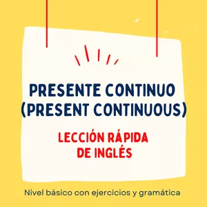 Imagen de portada para Ebook Presente Continuo en inglés: guía fácil y rápida con ejercicios