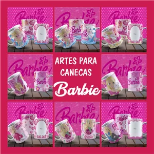 Imagem de capa para o Curso online Artes para canecas Barbie