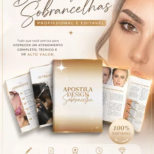 Apostila Editável para Design de Sobrancelhas | Material Profissional Personalizável no Canva