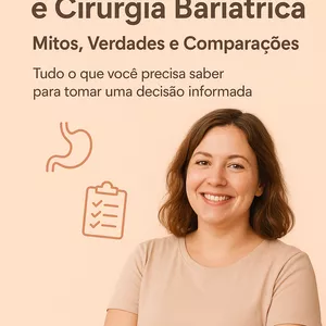 Imagem de capa para o Ebook Ozempic, Mounjaro e Cirurgia Bariátrica: Mitos, Verdades e Comparações