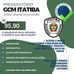 Imagem de capa para o Ebook PREPARATÓRIO GCM ITATIBA/SP