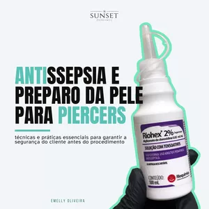 Imagem de capa para o Ebook ANTISSEPSIA E PREPARO DA PELE PARA PIERCERS 