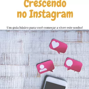 Imagem de capa para o Ebook Crescendo no Instagram 